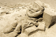 Lucky sand sculpture