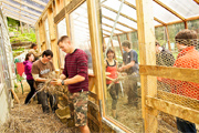 students build a greenhouse