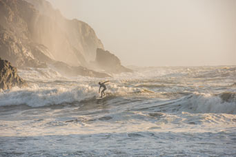 Student surfing