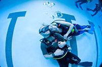 Diving class in the pool