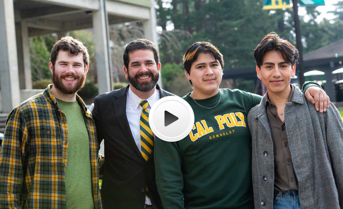 AS; President, President Carvajal first day of the spring semester on the quad with students