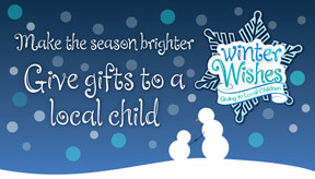 Make the season brighter - Give gifts to a local child