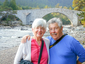 Eric Weir and Laura Frank selfie in the forest 