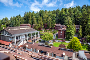 arial view of the residence halls